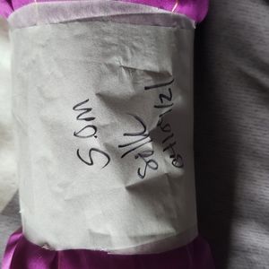 5.0m fuchsia woven silk